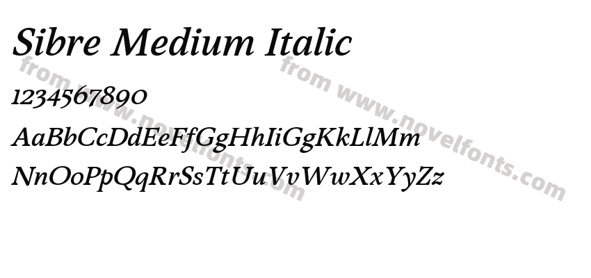 Sibre Medium ItalicPreview
