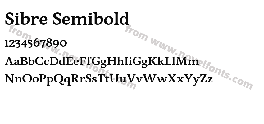 Sibre SemiboldPreview