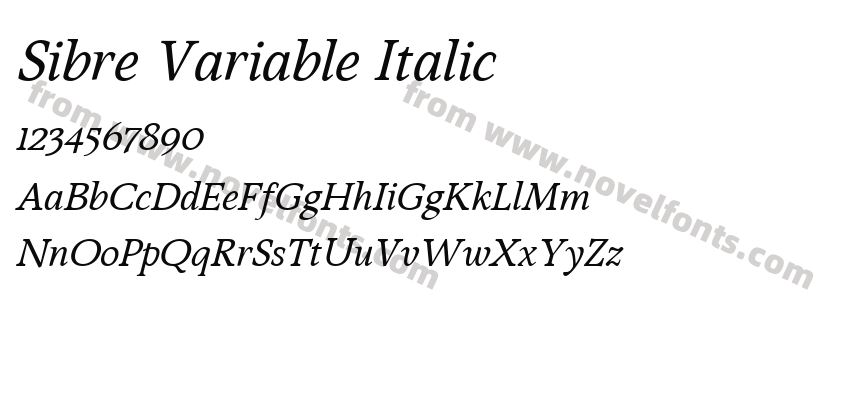 Sibre Variable ItalicPreview