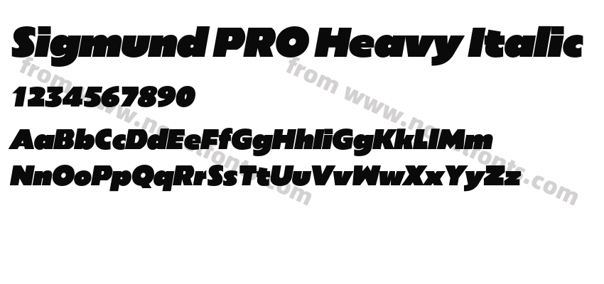 Sigmund PRO Heavy ItalicPreview
