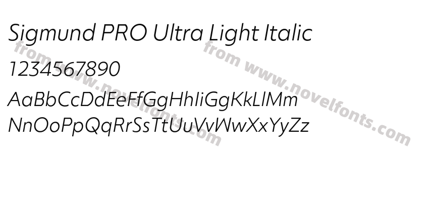 Sigmund PRO Ultra Light ItalicPreview