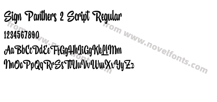 Sign Panthers 2 Script RegularPreview