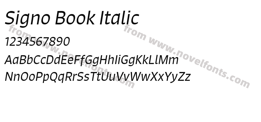 Signo Book ItalicPreview