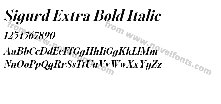 Sigurd Extra Bold ItalicPreview