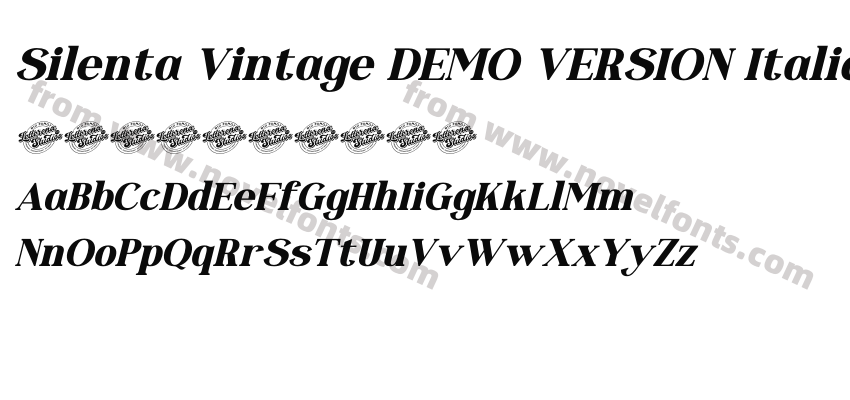 Silenta Vintage DEMO VERSION ItalicPreview