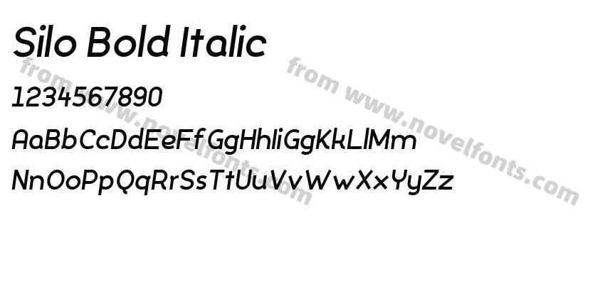 Silo Bold ItalicPreview