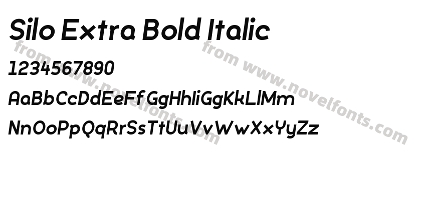 Silo Extra Bold ItalicPreview