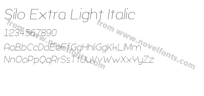 Silo Extra Light ItalicPreview