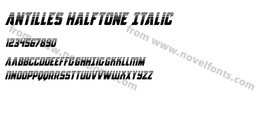 Antilles Halftone ItalicPreview