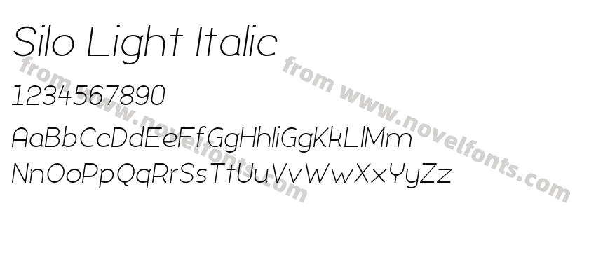 Silo Light ItalicPreview