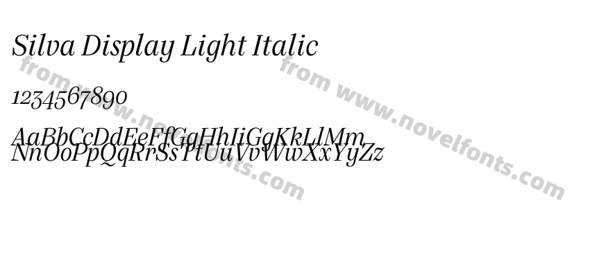 Silva Display Light ItalicPreview