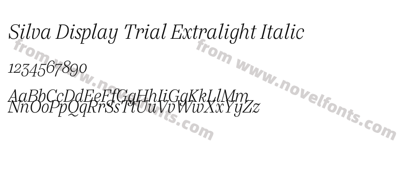 Silva Display Trial Extralight ItalicPreview