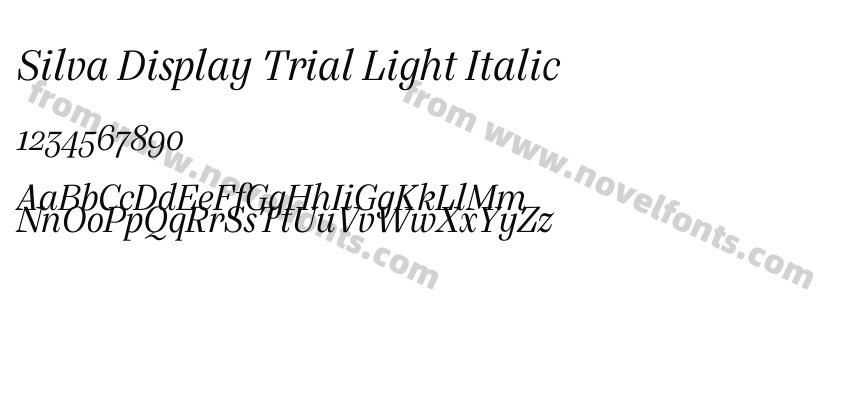 Silva Display Trial Light ItalicPreview