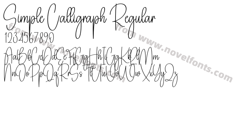 Simple Calligraph RegularPreview
