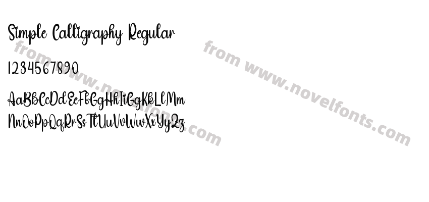 Simple Calligraphy RegularPreview