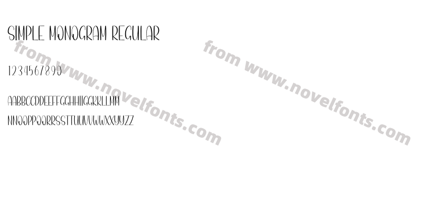 Simple Monogram RegularPreview