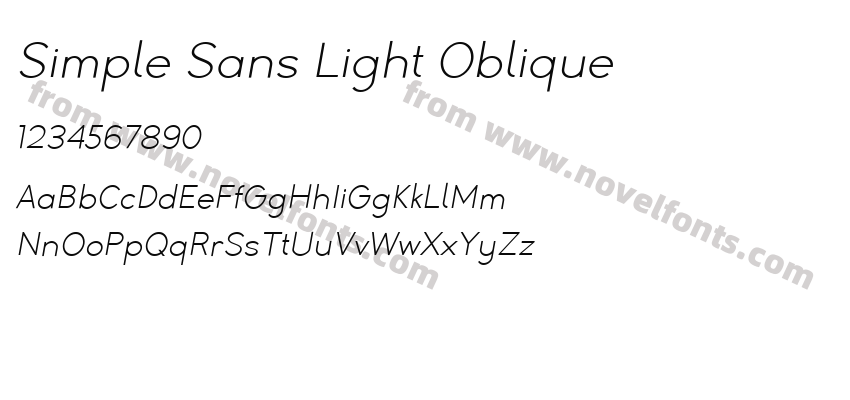 Simple Sans Light ObliquePreview