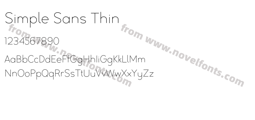 Simple Sans ThinPreview
