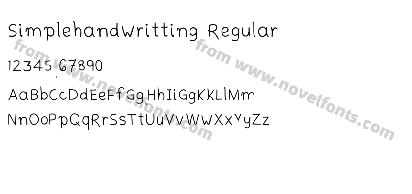 Simplehandwritting RegularPreview