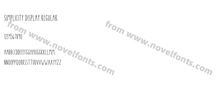 Simplicity Display RegularPreview