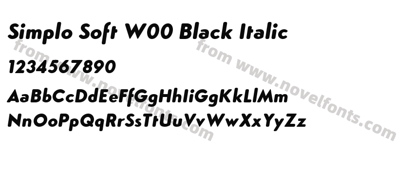 Simplo Soft W00 Black ItalicPreview