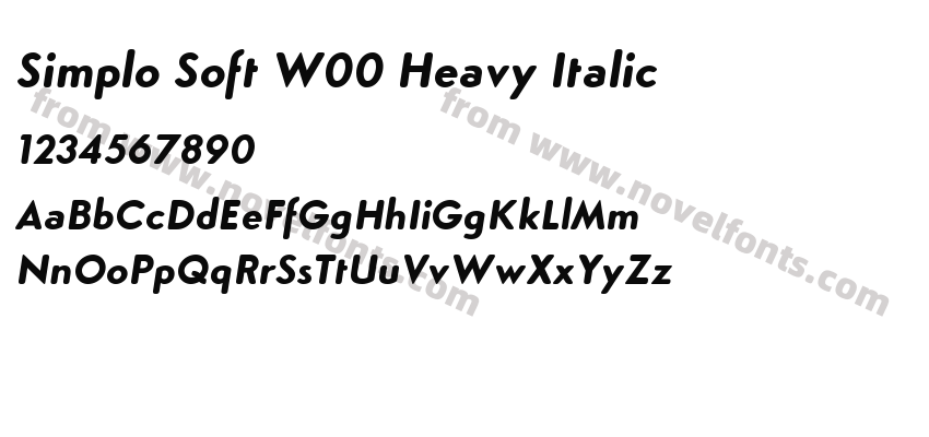 Simplo Soft W00 Heavy ItalicPreview