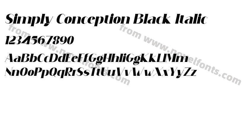Simply Conception Black ItalicPreview