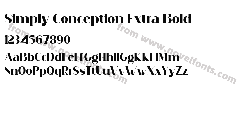 Simply Conception Extra BoldPreview