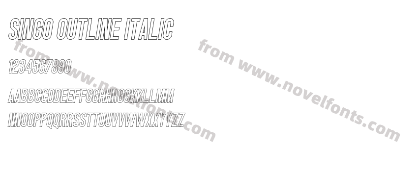 Singo Outline ItalicPreview