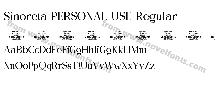 Sinoreta PERSONAL USE RegularPreview