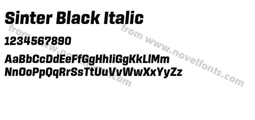 Sinter Black ItalicPreview