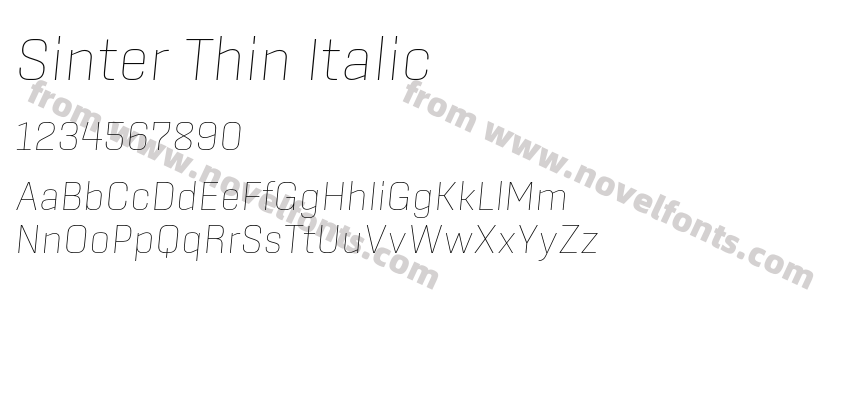 Sinter Thin ItalicPreview