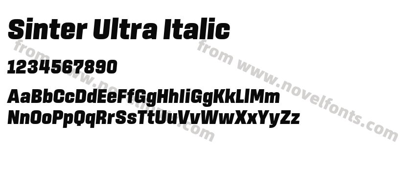 Sinter Ultra ItalicPreview
