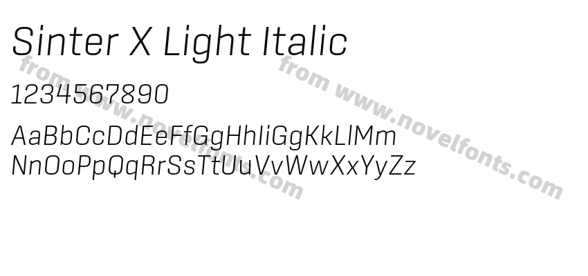 Sinter X Light ItalicPreview