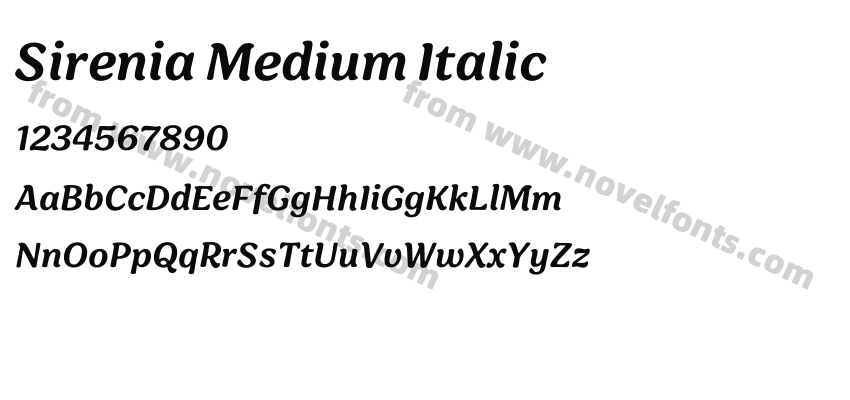 Sirenia Medium ItalicPreview