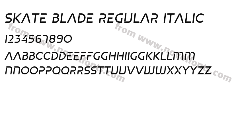 Skate blade Regular ItalicPreview