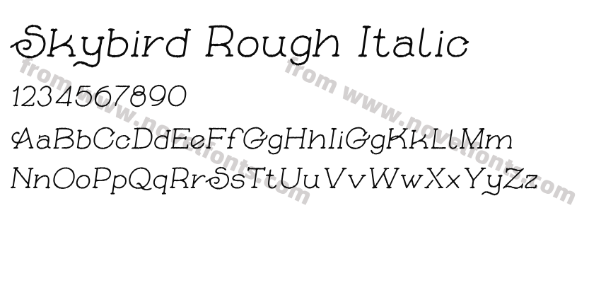 Skybird Rough ItalicPreview
