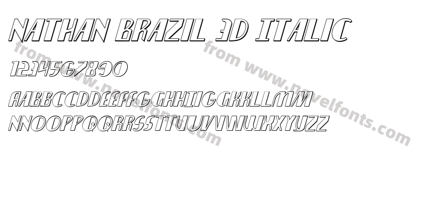 Nathan Brazil 3D ItalicPreview