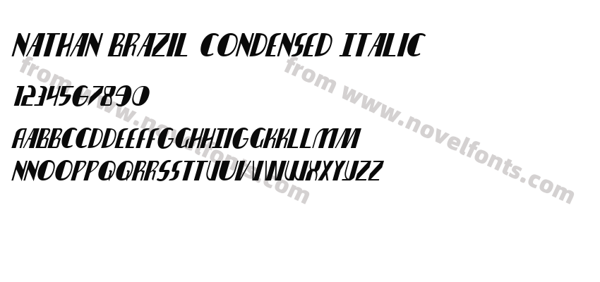 Nathan Brazil Condensed ItalicPreview