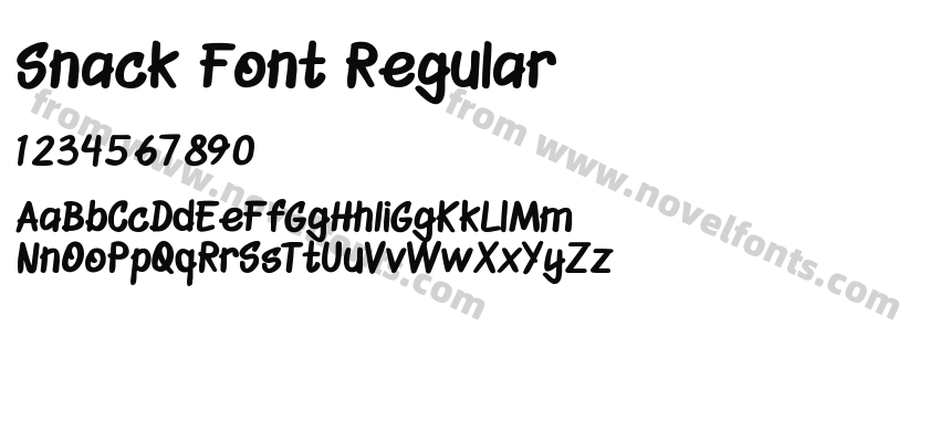 Snack Font RegularPreview