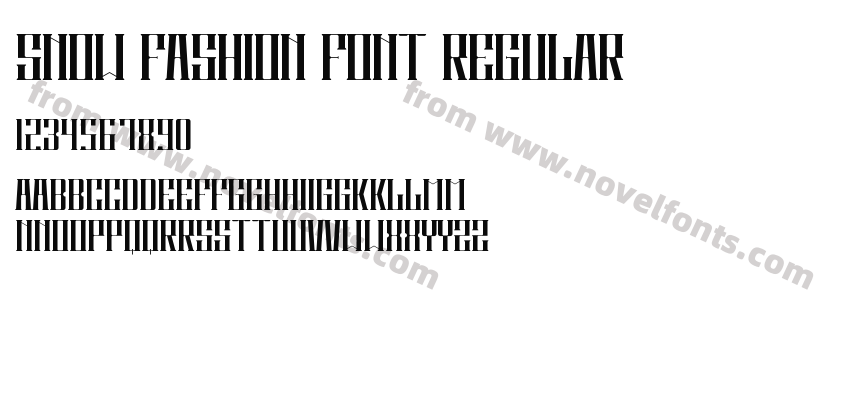 Snow Fashion Font RegularPreview