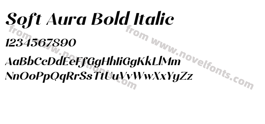 Soft Aura Bold ItalicPreview