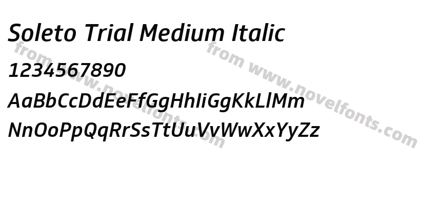 Soleto Trial Medium ItalicPreview