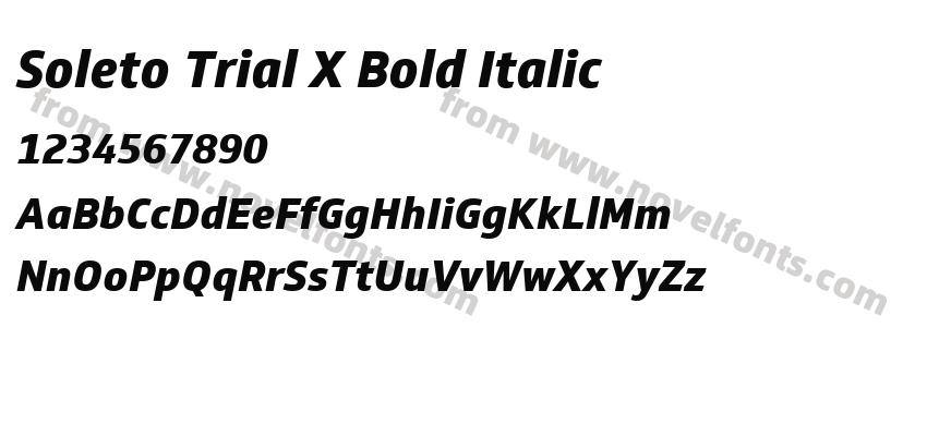 Soleto Trial X Bold ItalicPreview