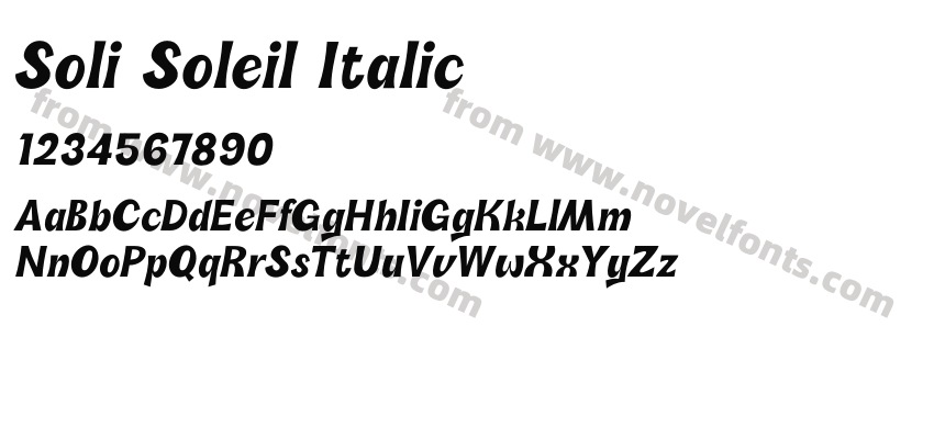 Soli Soleil ItalicPreview