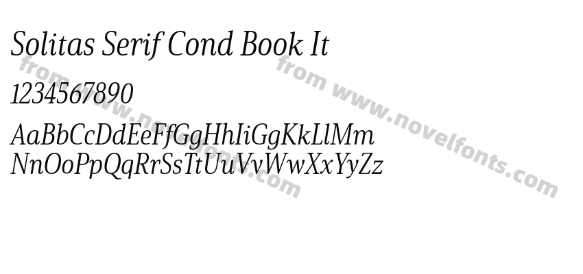 Solitas Serif Cond Book ItPreview