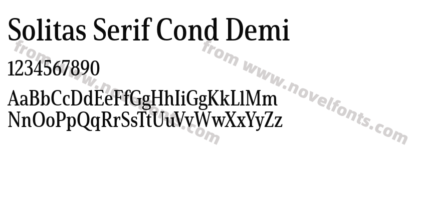 Solitas Serif Cond DemiPreview
