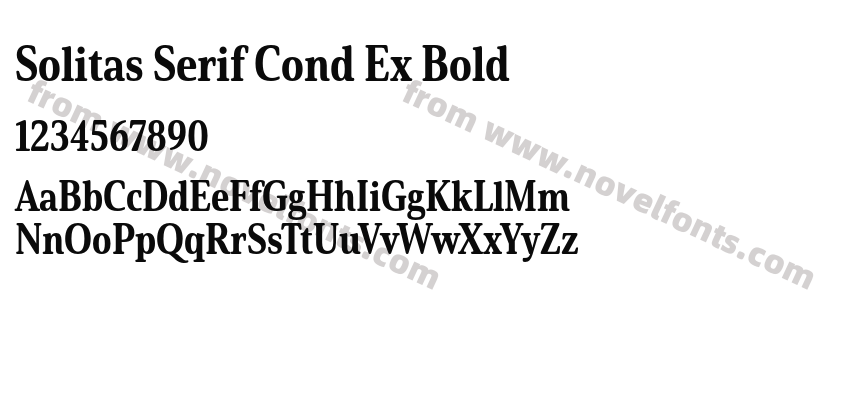 Solitas Serif Cond Ex BoldPreview