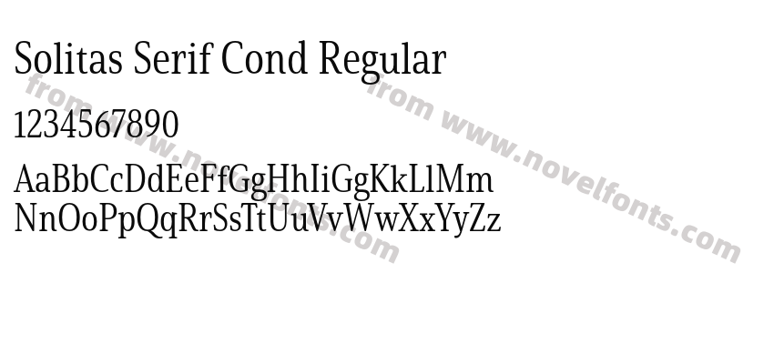 Solitas Serif Cond RegularPreview
