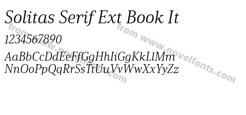 Solitas Serif Ext Book ItPreview